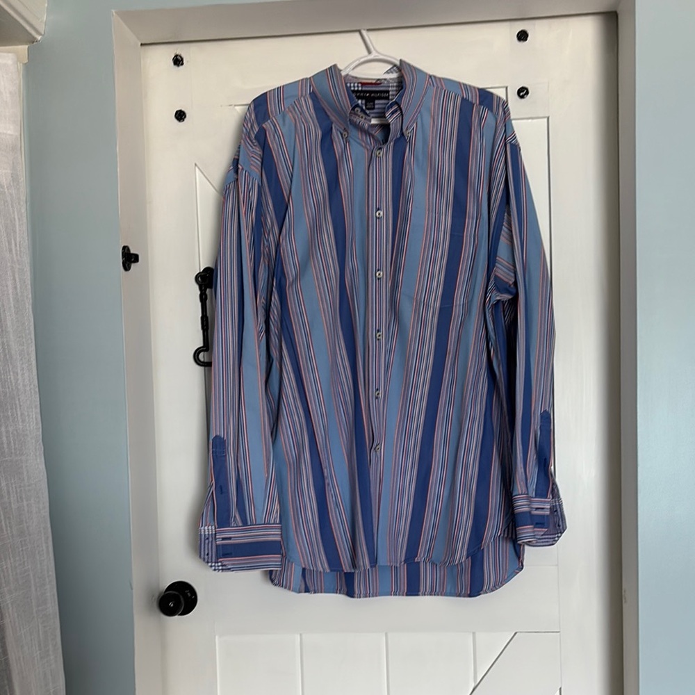 Men's Blue Striped Shirt